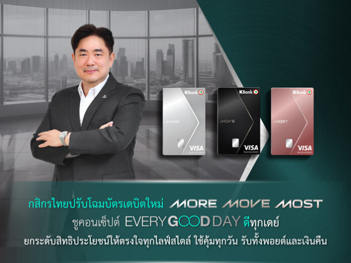 ถอดกลยุทธ์กสิกรไทย รีดีไซน์บัตรเดบิต MORE–MOVE–MOST เจาะ 3 ไลฟ์สไตล์